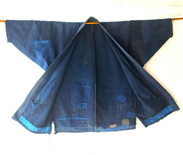 Antique  Boro Indigo Hanten Work Jacket