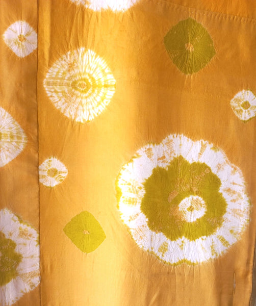 Antique Silk Shibori  Woman's Nagajuban Undergarment.