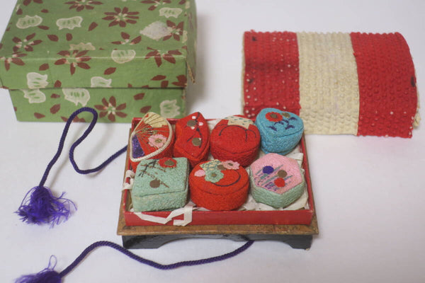 Antique Chirimenzaiku Boxes