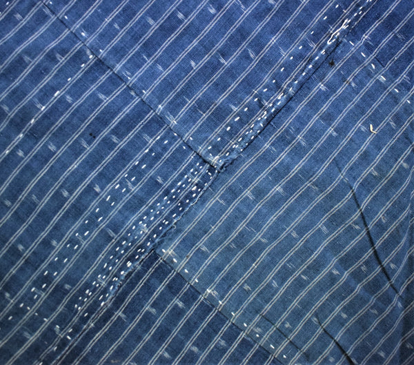 Indigo Cotton Tsunobukuro  'Horn Bag'