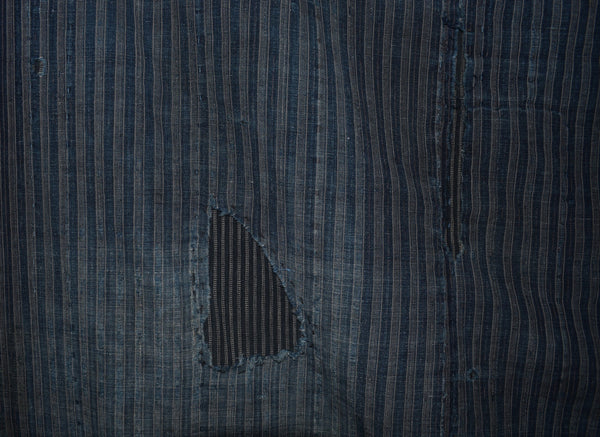 Antique Striped Boro Futonji