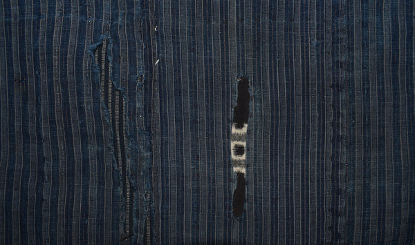 Antique Striped Boro Futonji