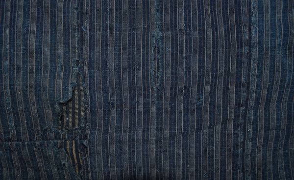 Antique Striped Boro Futonji