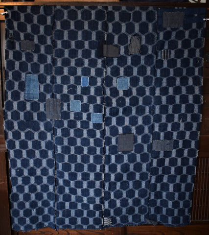 Antique Kasuri Boro Futonji