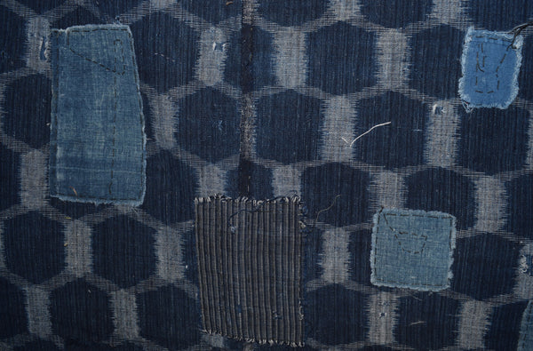 Antique Kasuri Boro Futonji