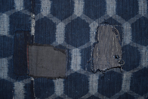 Antique Kasuri Boro Futonji