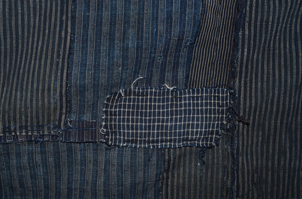 Antique Striped Boro Futonji
