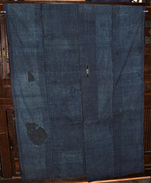 Antique Striped Boro Futonji