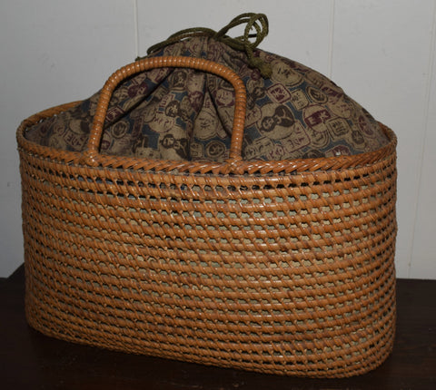 Antique Japanese  Shopping Basket