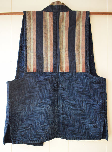 Antique Sashiko Sodenashi Vest