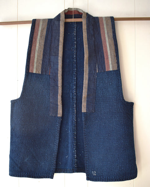 Antique Sashiko Sodenashi Vest