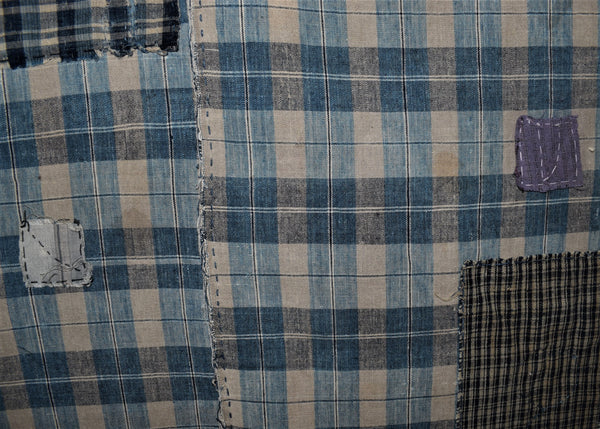 Antique Boro Check futonji