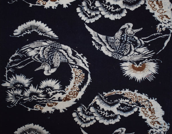 Katazome Panel - Cranes and Pine Trees
