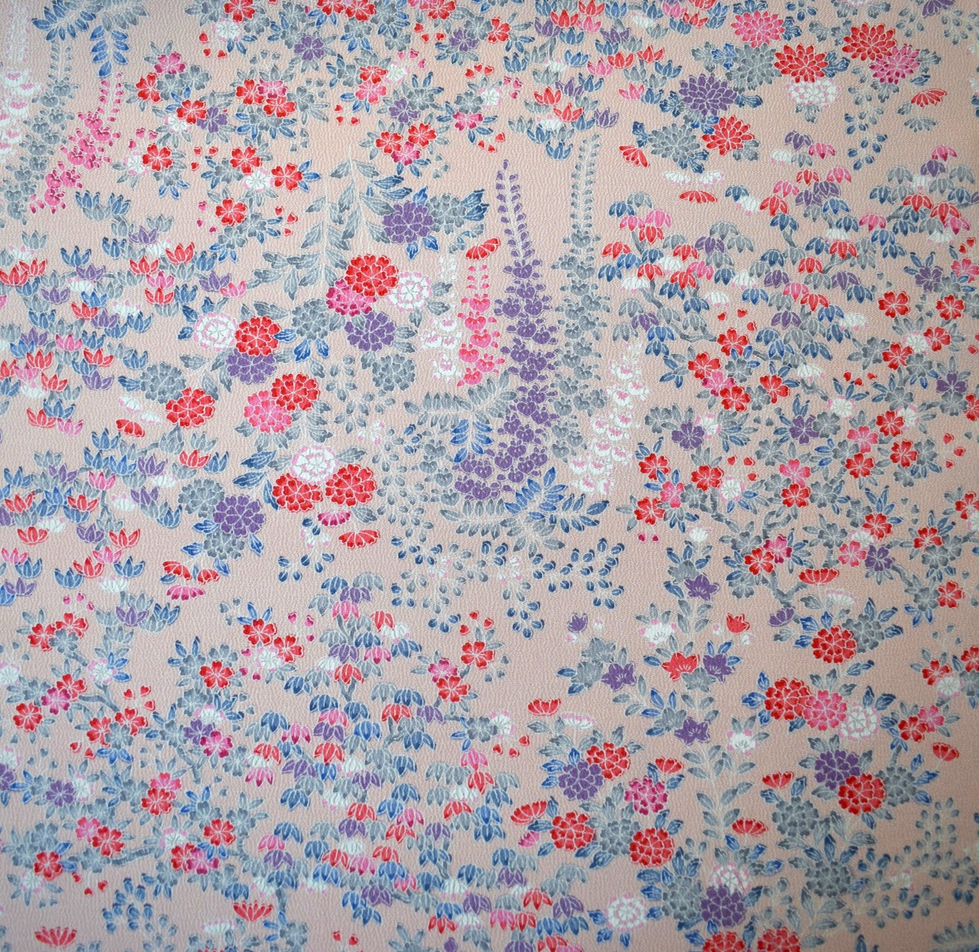Kimono Silk  - Pastel Floral - 8.5m