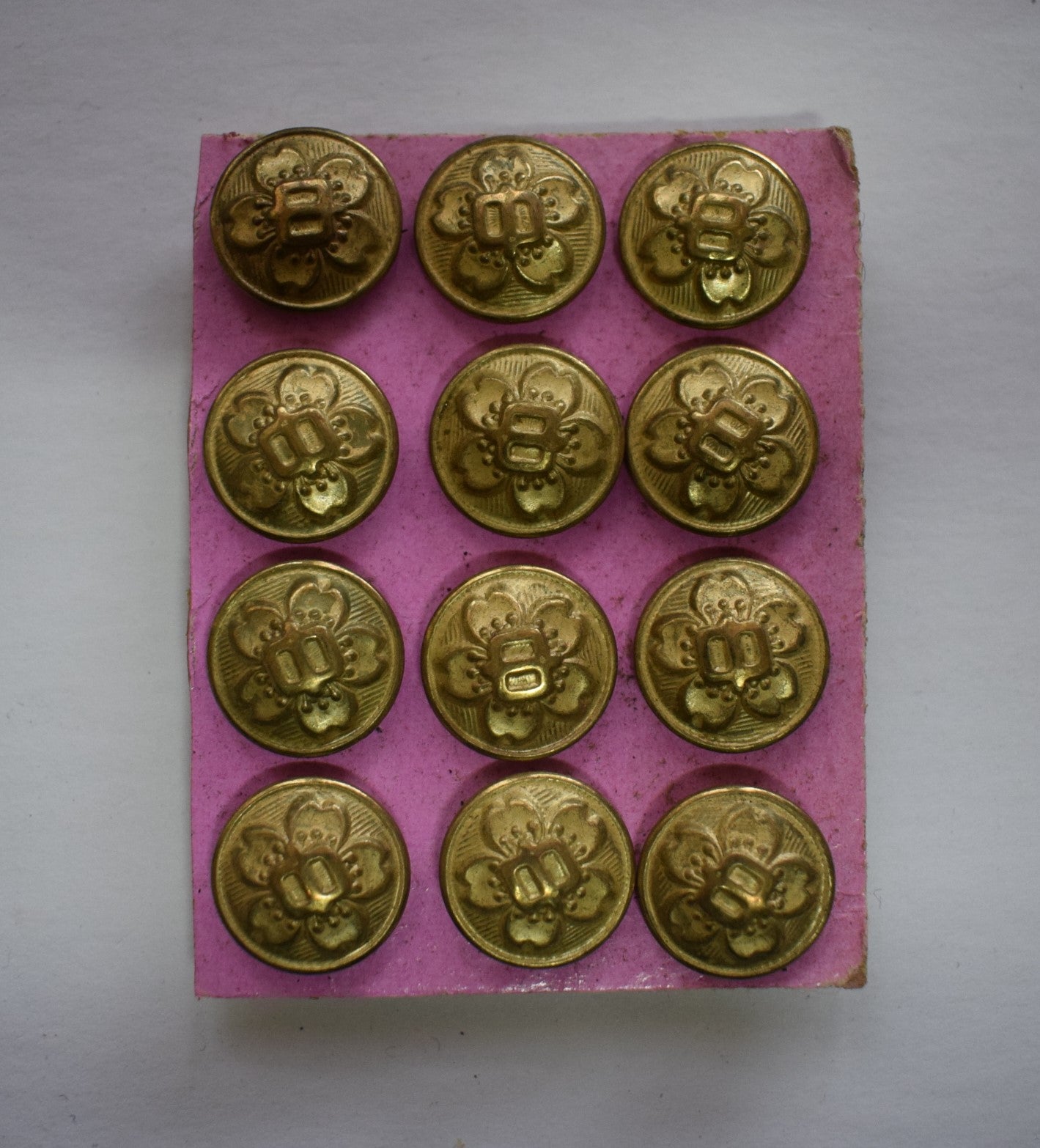 Old Brass School Uniform Buttons (1)