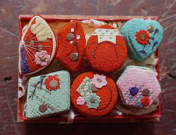 Antique Chirimenzaiku Boxes