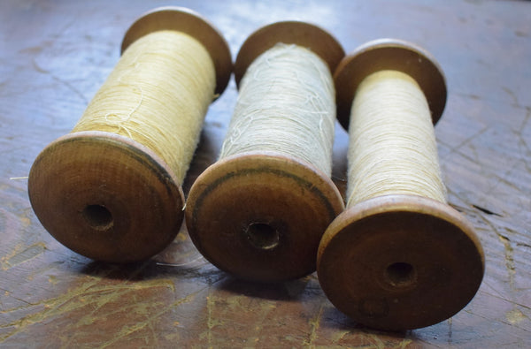 Old Wooden Silk Thread Spools