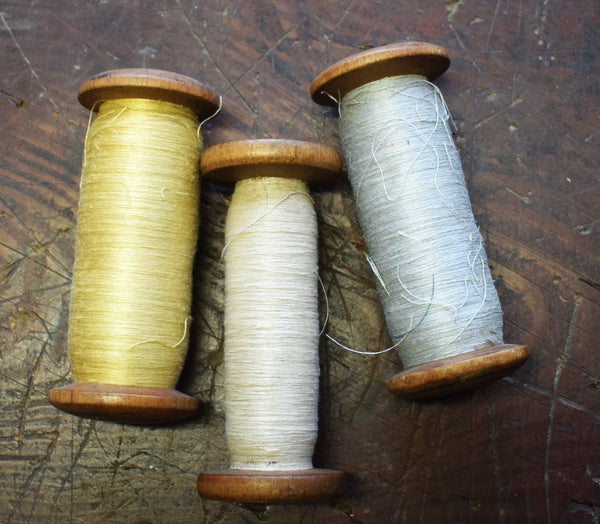 Old Wooden Silk Thread Spools