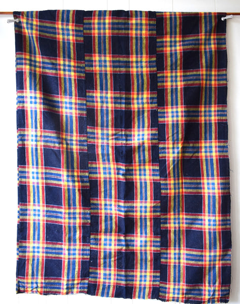 Vintage  Cotton Check Futon Cover Fabric