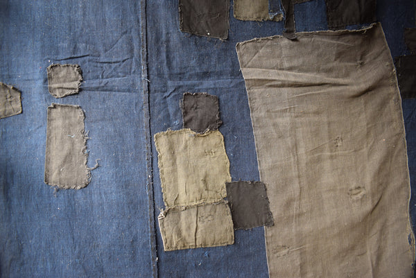 Antique Indigo Boro Futonji