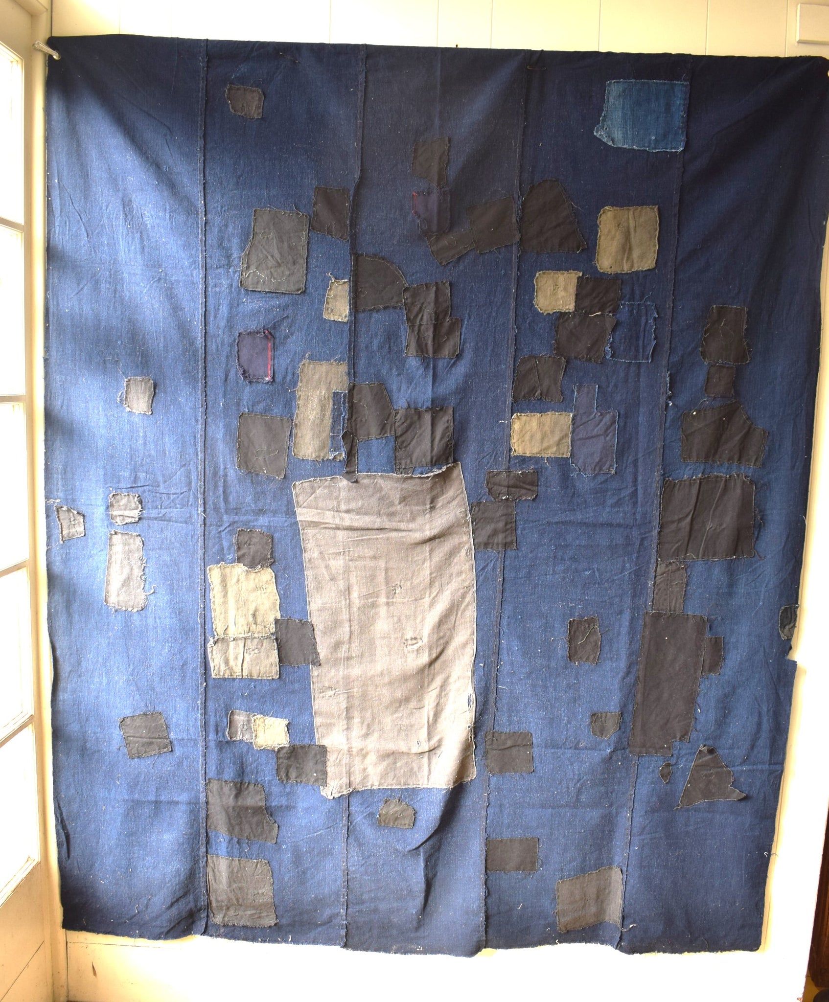 Antique Indigo Boro Futonji