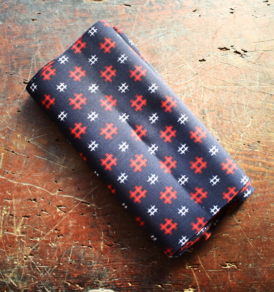 Navy Wool  Kimono  Fabric -  9.35m