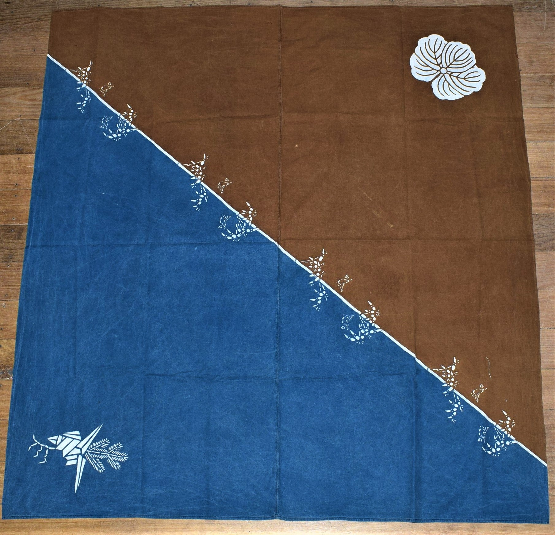 Indigo and Brown Furoshiki