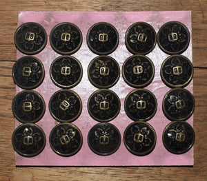 Old Brass School Uniform Buttons (2)